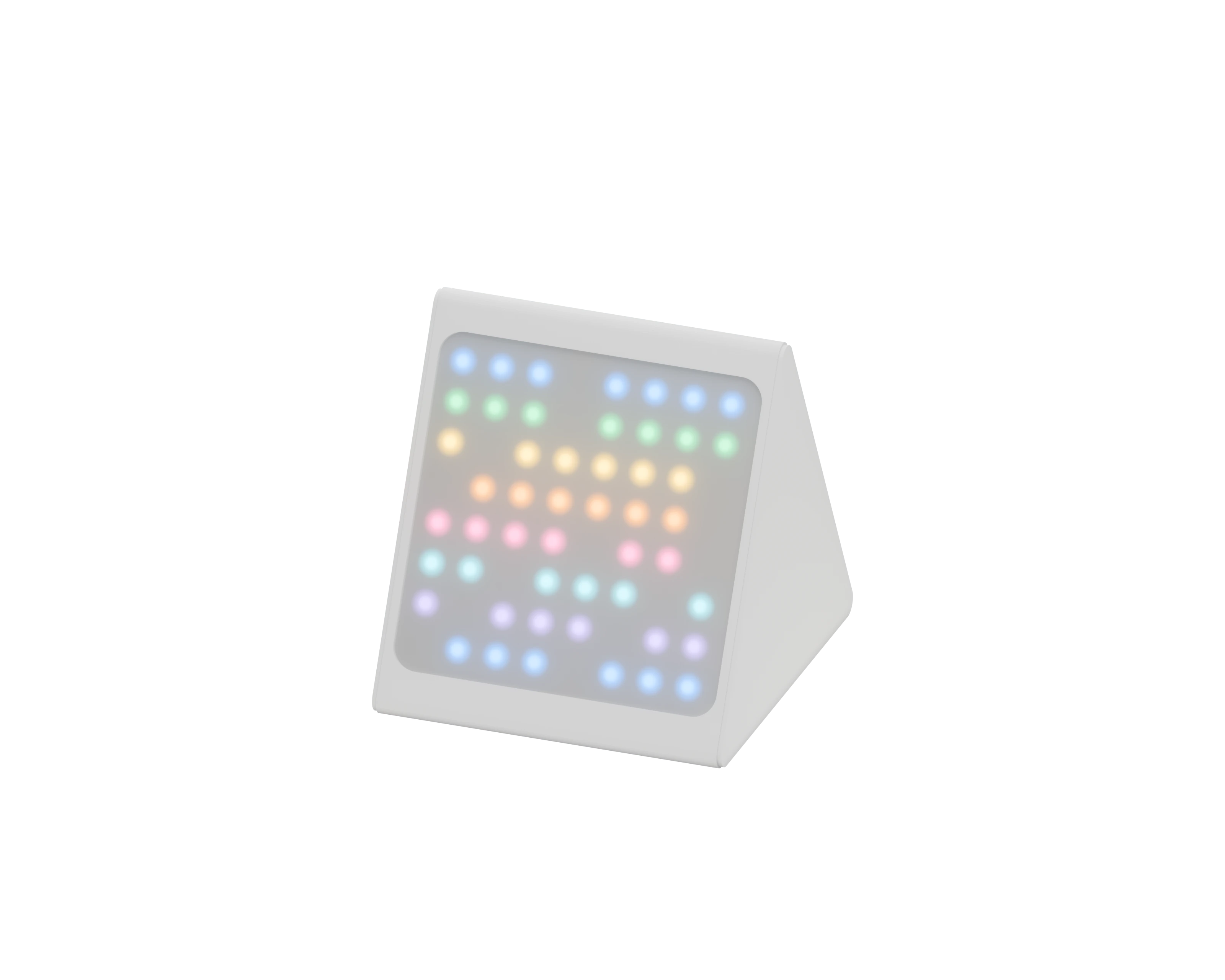 Ritlum mini, a small desk display with a grid of coloured lights